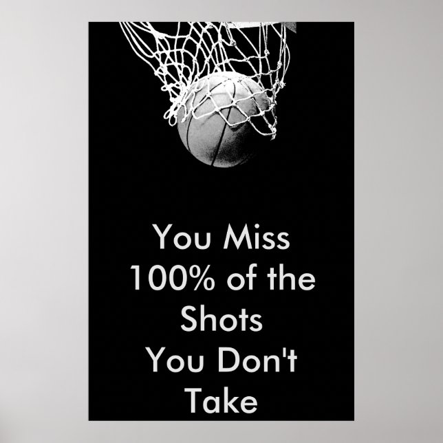Affiche de basketball citation motivationnelle Pop (Devant)