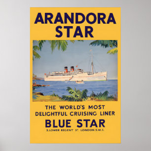 Affiche de bateau de croisière Arandora Star Marit