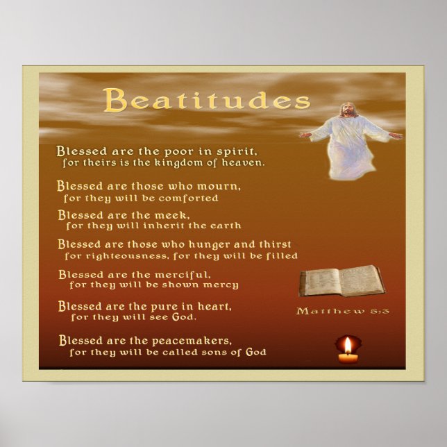 Affiche de béatitudes (Devant)