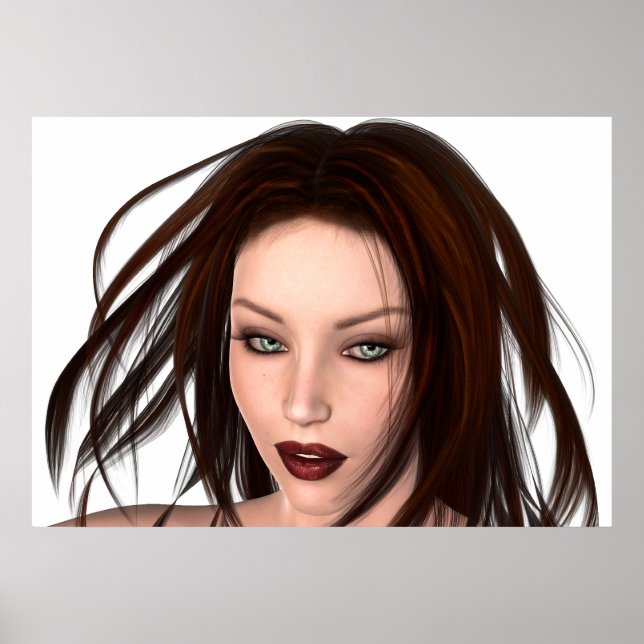 Affiche de beauté Brunette (Devant)