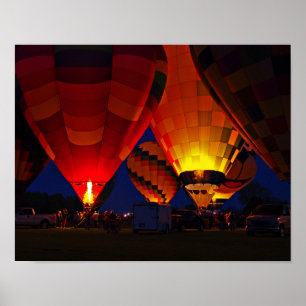 Affiche de beaux-arts de ballon d'air chaud de