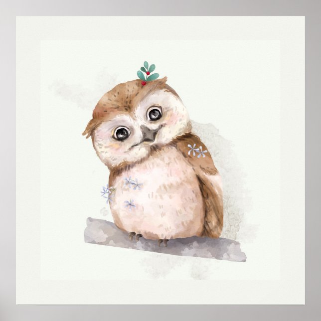 Affiche de bébé hibou (Devant)