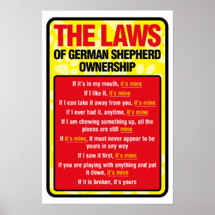 Affiche de berger allemand