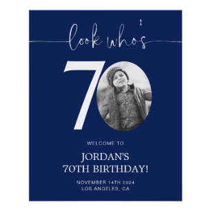 Affiche de bienvenue 70e anniversaire bleu   Regar