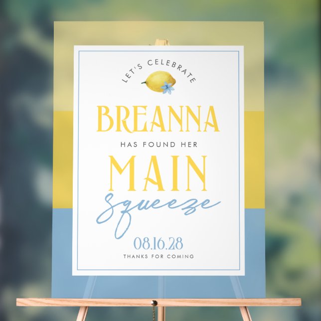 Affiche de bienvenue Acrylique citron Squeeze Prin (Neutre)