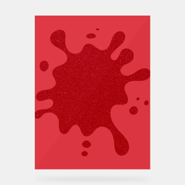 Affiche de bienvenue acrylique rouge tomate person (Recto)