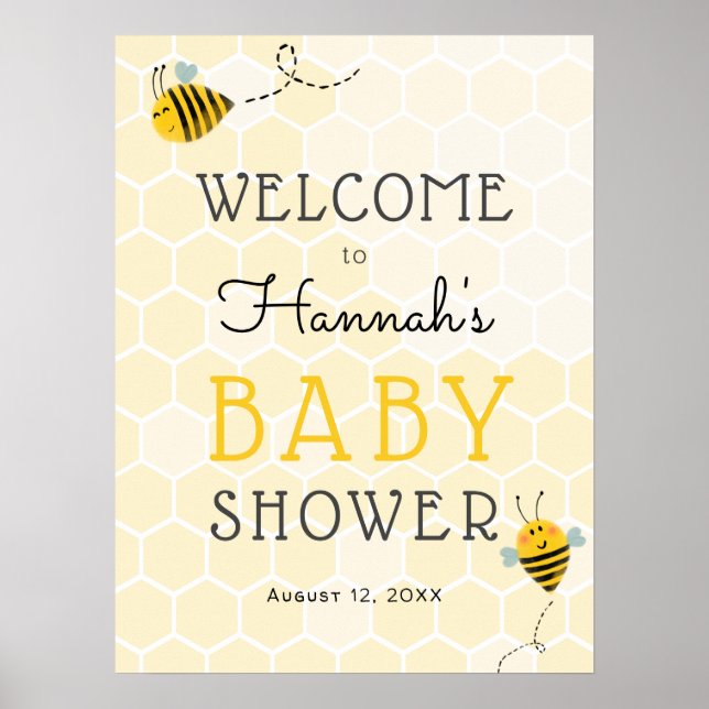 Affiche de bienvenue Baby shower (Devant)