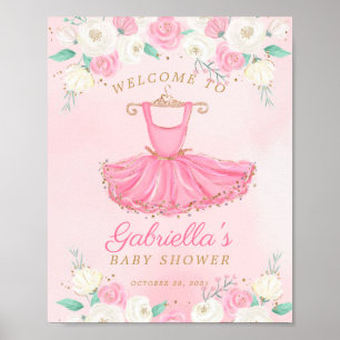 Affiche de bienvenue Baby shower Ballerina Tutu