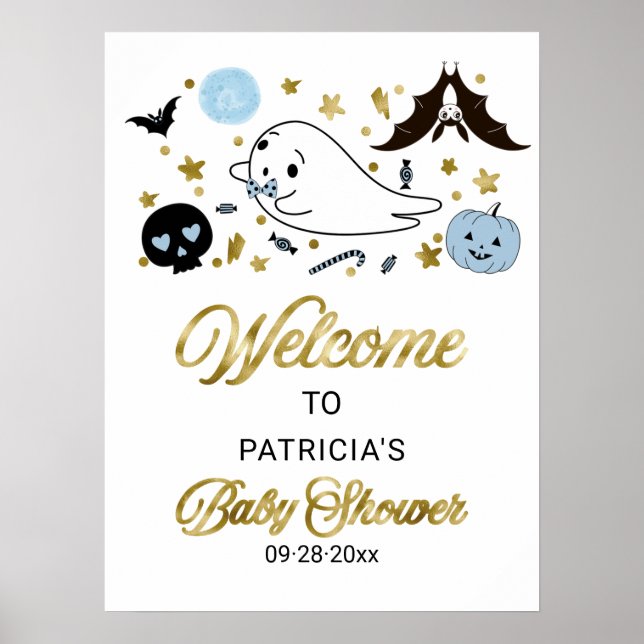 Affiche de bienvenue Baby shower de Little Boo Hal (Devant)