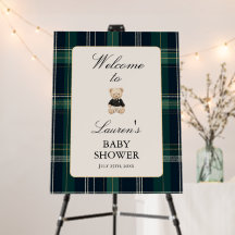 Affiche de bienvenue Baby shower de luxe