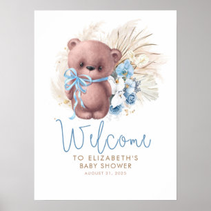 Affiche de bienvenue Baby shower de Teddy Bear