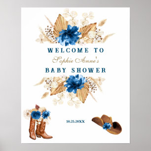 Affiche de bienvenue Baby shower des Bottes de fle