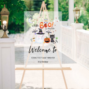 Affiche de bienvenue Baby shower Halloween acryliq