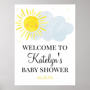 Affiche de bienvenue Baby shower Sunshine