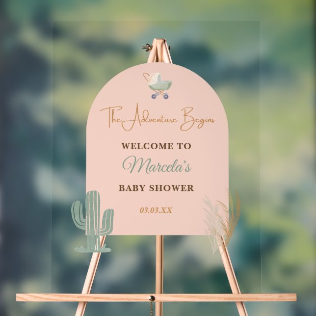 Affiche de bienvenue Boho Blush Rose Boho Boho Boh (Neutre)