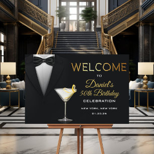 Affiche de bienvenue Cocktail Tuxedo