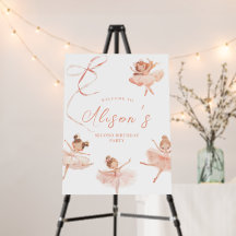 Affiche de bienvenue d'anniversaire de Ballerina (