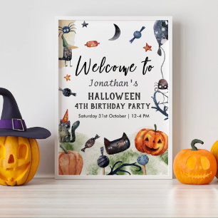 Affiche de bienvenue d'Anniversaire de enfant d'aq