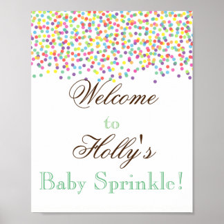 Affiche de bienvenue d'arrosage pour bébé