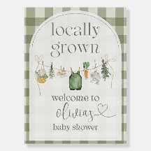 Affiche de bienvenue de Baby shower cultivée local