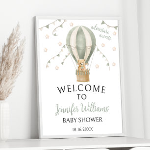 Affiche de bienvenue de Baby shower de balloon en