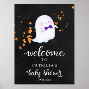 Affiche de bienvenue de Baby shower d'Halloween Gh