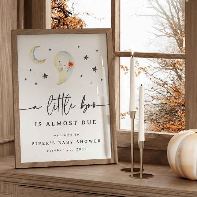 Affiche de bienvenue de Baby shower d'Halloween Gh (Créateur téléchargé)