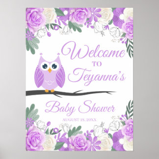 Affiche de bienvenue de Baby shower Floral de Chou