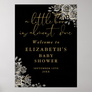 Affiche de bienvenue de Baby shower gothique Littl
