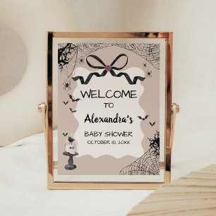 Affiche de bienvenue de Baby shower gothique Littl