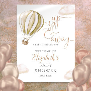 Affiche de bienvenue de Baby shower neutre à ballo