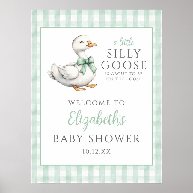 Affiche de bienvenue de Baby shower neutre de Sill (Devant)
