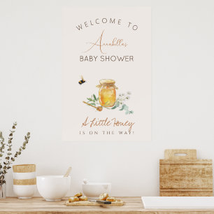Affiche de bienvenue de Baby shower Sweet Little H