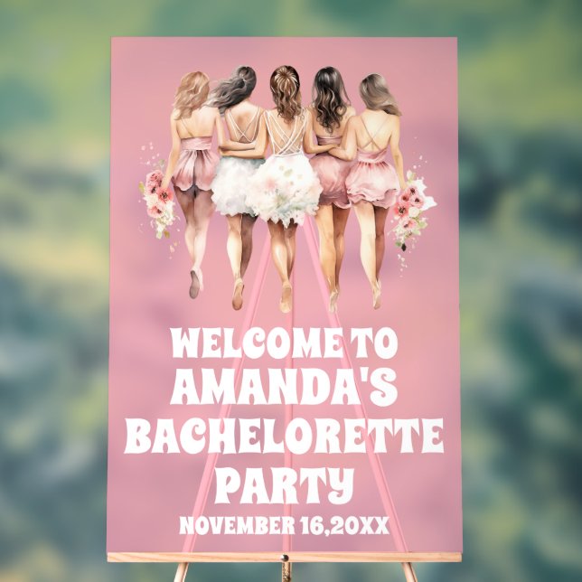 Affiche de bienvenue de Bachelorette en acrylique  (Neutre)