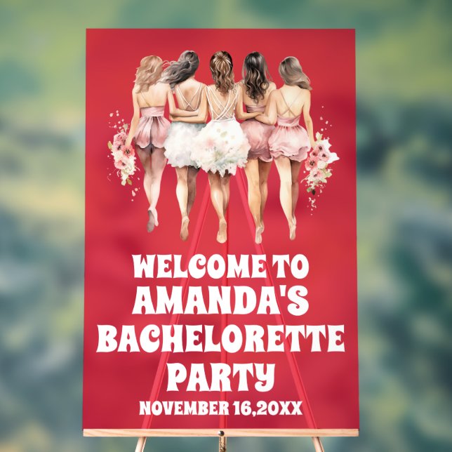Affiche de bienvenue de Bachelorette en acrylique  (Neutre)