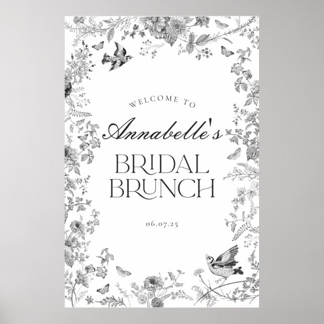 Affiche de bienvenue de brunch à la nuptiale de Jo (Devant)