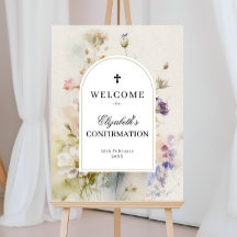Affiche de bienvenue de confirmation Rustic Boho F