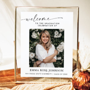 Affiche de bienvenue de diplôme, panneau du tablea