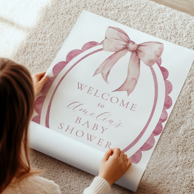 Affiche de bienvenue de douche pour bébé garçon ro (Créateur téléchargé)