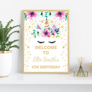Affiche de bienvenue de fête d'anniversaire de la