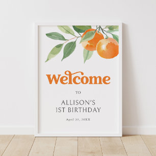 Affiche de bienvenue de fête d'anniversaire de Lit