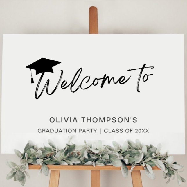 Affiche de bienvenue de fête de remise des diplôme (Créateur téléchargé)