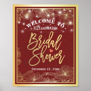 Affiche de bienvenue de Fête des mariées de cadre