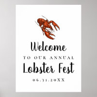Affiche de bienvenue de la fête du homard