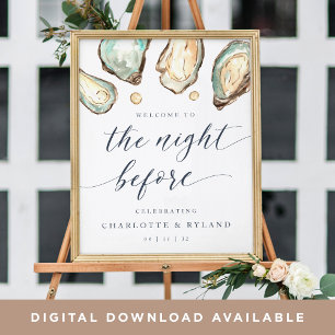 Affiche de bienvenue de la répétition de l'huître 