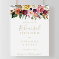 Affiche de bienvenue de la répétition Floral Boho