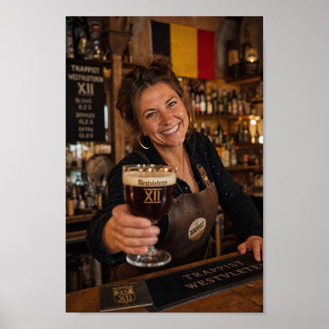 Affiche de bienvenue de la taverne trappiste belge (Devant)