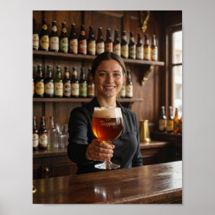 Affiche de bienvenue de la taverne trappiste belge