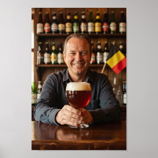 Affiche de bienvenue de l'auberge belge (Devant)