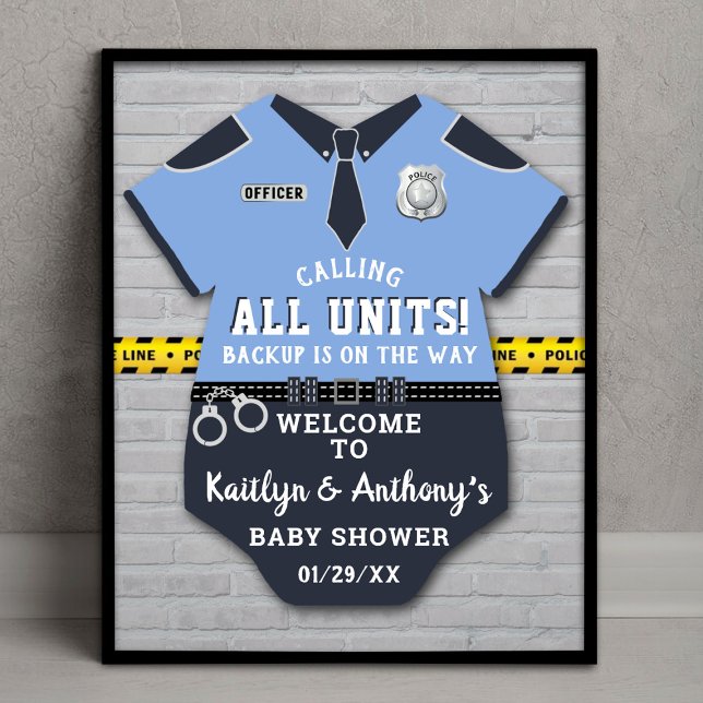 Affiche de bienvenue de l'Baby shower des agents d (Créateur téléchargé)
